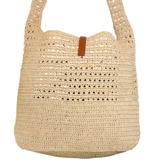 Yves Saint Laurent Le 5A7 Raffia Hobo Crossbody Bag - Picture 4 of 10